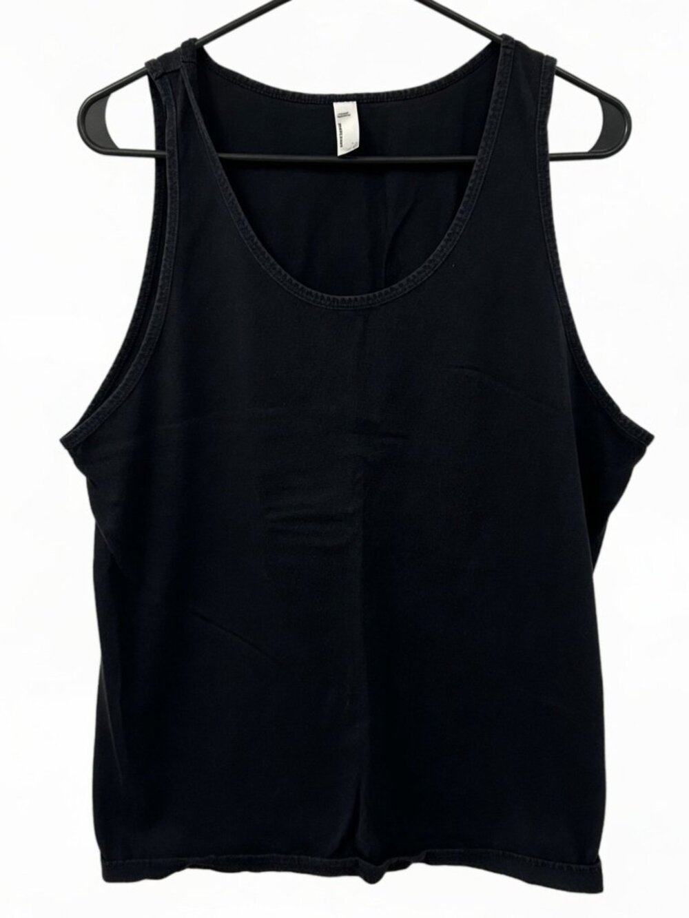 Men's Black American Apparel Tank Cotton Men's Large